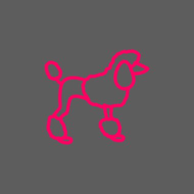 Köpek ağı simgesi. Vektör illüstrasyonu 