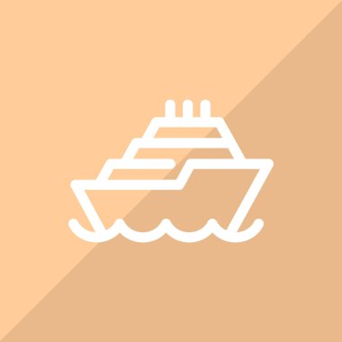 gemi web simgesi. Vektör çizim 