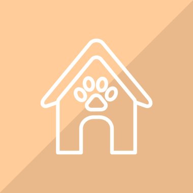 köpek evi web simgesi. Vektör çizim 