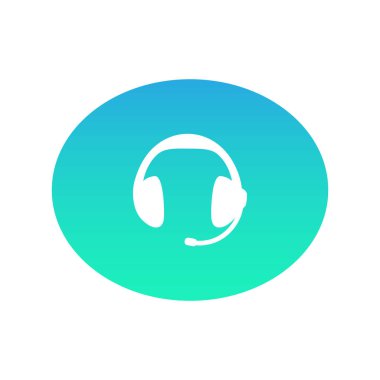  Kulaklıklar web simgesi. Vektör illüstrasyonu 