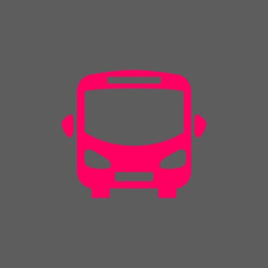 Otobüs web simgesi. vektör çizim 