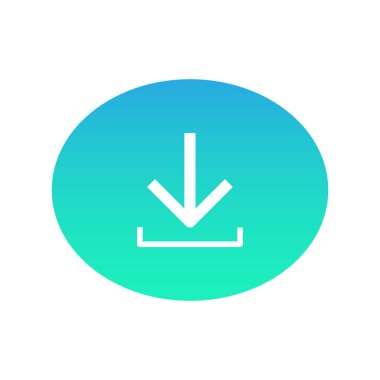 Web simgesi indiriyor. Vektör çizim 