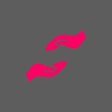 Eller ağ simgesi. Vektör illüstrasyonu