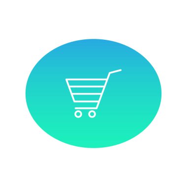 alışveriş sepeti web simgesi. vektör çizim 