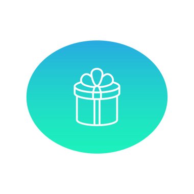 Hediye web simgesi. Vektör illüstrasyonu 