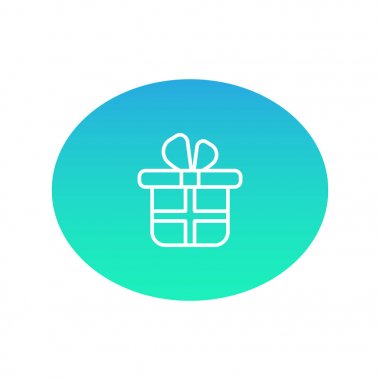 Hediye web simgesi. Vektör illüstrasyonu 