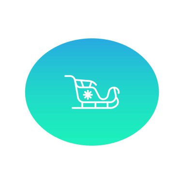 kızak web simgesi. Vektör çizim 