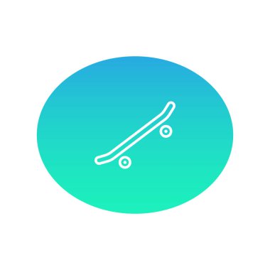  kaykay web simgesi. Vektör çizim