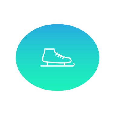 Artistik buz pateni web simgesi. Vektör çizim