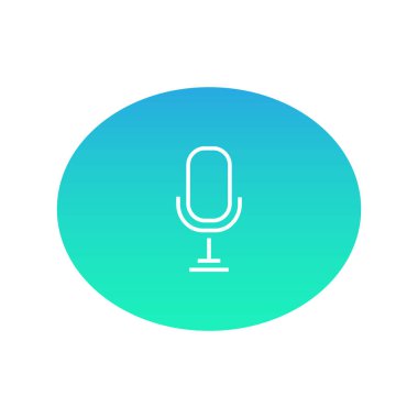 Mikrofon web simgesi. vektör çizim