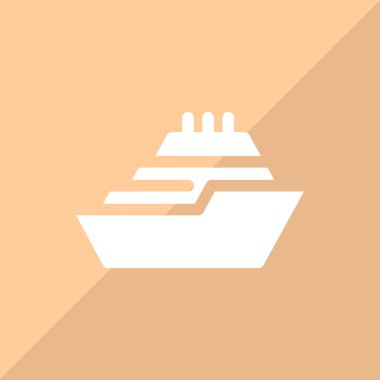 gemi web simgesi. Vektör çizim 