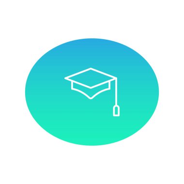 Mezuniyet cap web simgesi. Vektör çizim