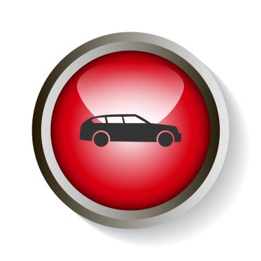 araba web simgesi. Vektör illüstrasyonu 