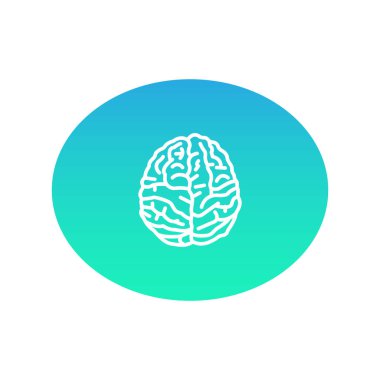 Beyin ağı simgesi. Vektör illüstrasyonu 