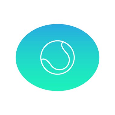 Tenis topu renk web simgesi. vektör çizim