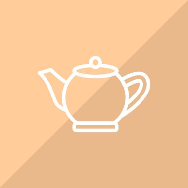 çaydanlık renk web simgesi. vektör çizim.