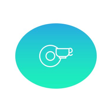 Kupası ve plaka renk web simgesi. vektör çizim.