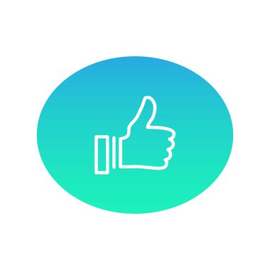 Başparmak ağ simgesi. Vektör illüstrasyonu 