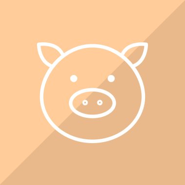 domuz web simgesi. Vektör çizim 