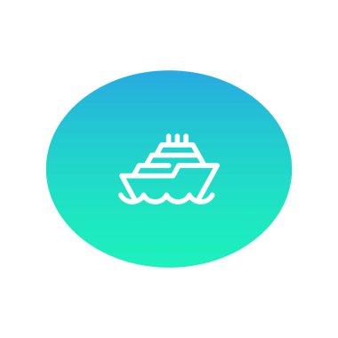 gemi web simgesi. Vektör çizim 