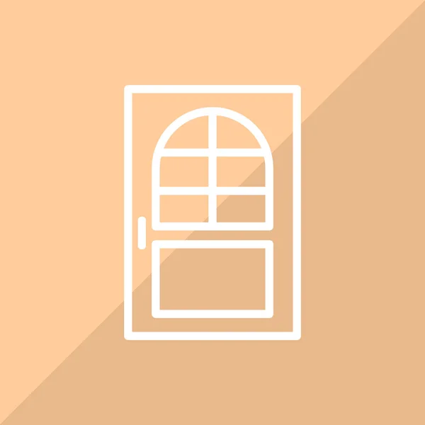 Door Color Web Icon Vector Illustration — Stock Vector