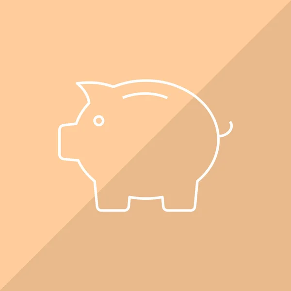 Piggy Bank Icono Web Ilustración Vectorial — Archivo Imágenes Vectoriales