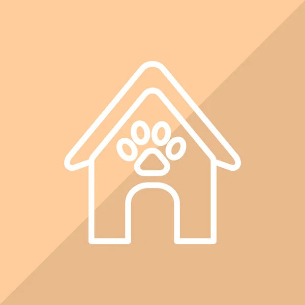 Icona Web Della Casa Del Cane Illustrazione Vettoriale — Vettoriale Stock