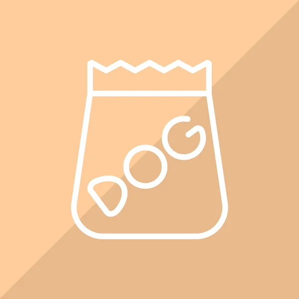Dog Food Web Icon Vector Illustration — Stock Vector