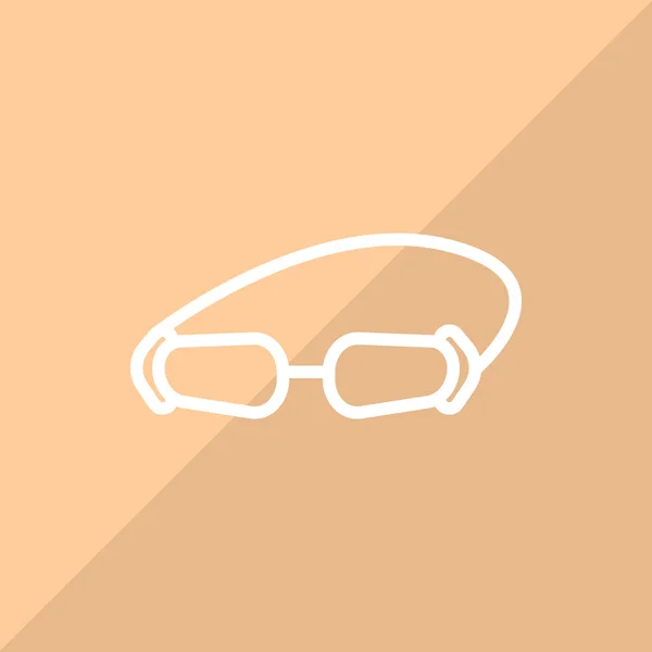 Icono Gafas Nadador Ilustración Vectorial — Vector de stock