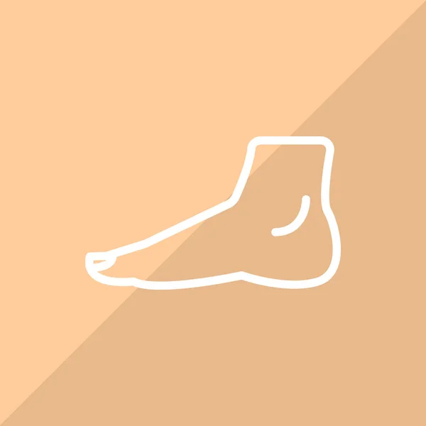 Foot Color Web Icon Vector Illustration — Stock Vector