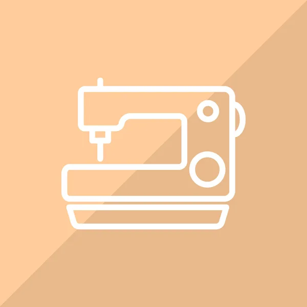 Sewing Machine Color Web Icon Vector Illustration — Stock Vector