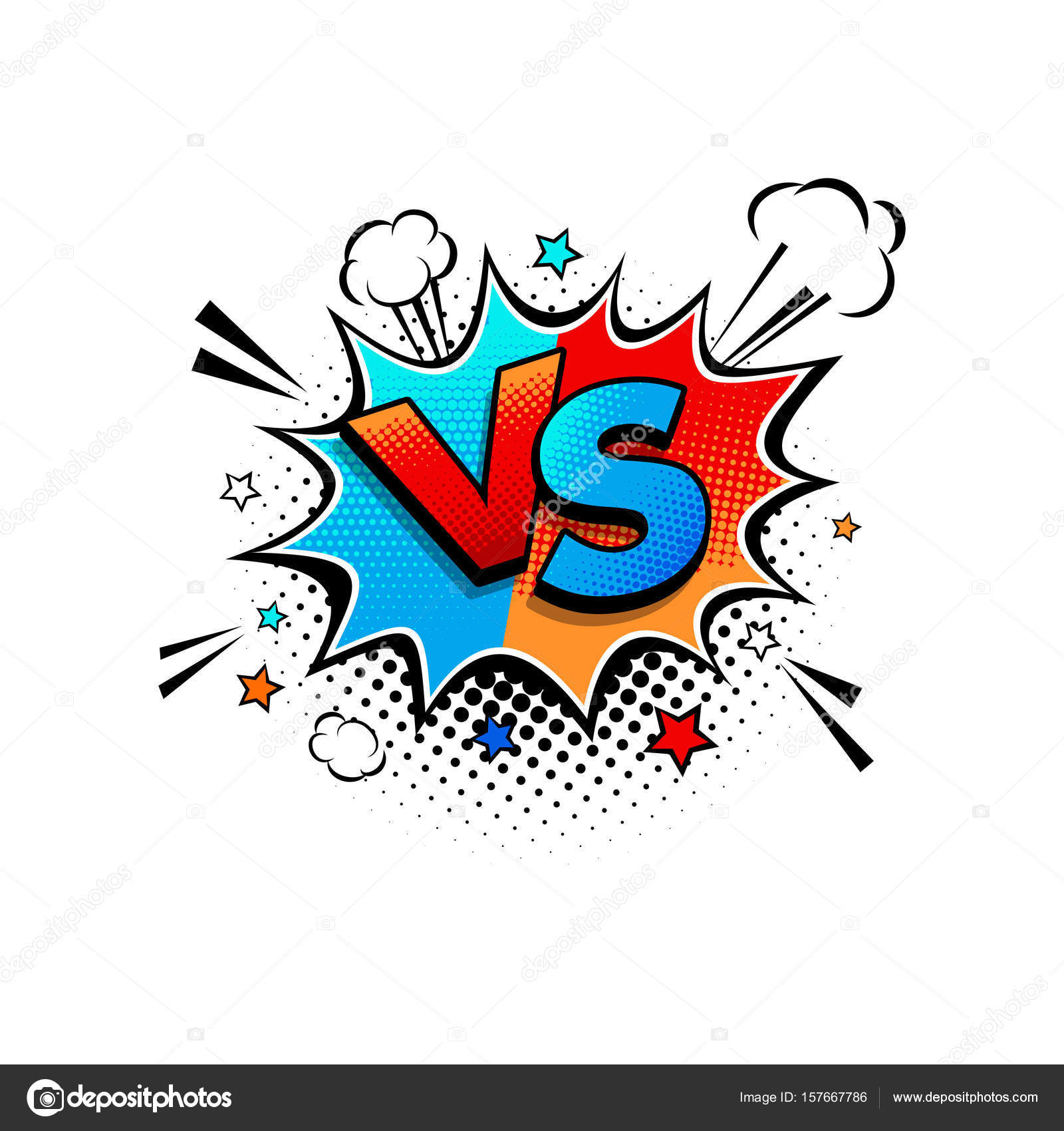 Download Comic speech bubble with expression competition text VS ...