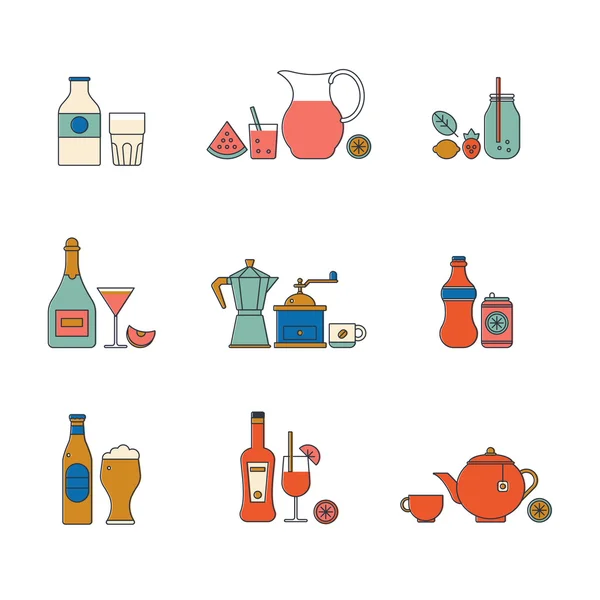 Icono de bebida vectorial — Archivo Imágenes Vectoriales