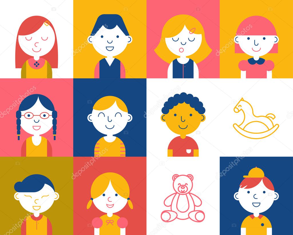 Colorful kids icon