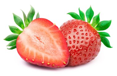 Beyaz yapraklı çilekler