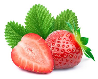 Beyaz yapraklı çilekler