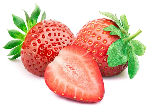 Beyaz yapraklı çilekler