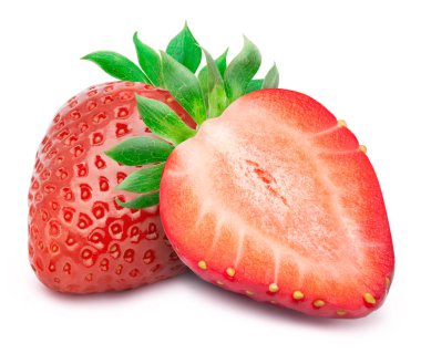 Beyaz yapraklı çilekler