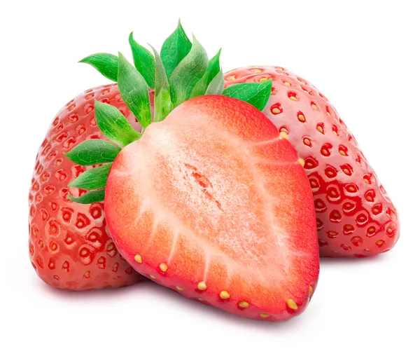 Beyaz yapraklı çilekler