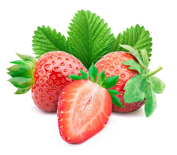 Beyaz yapraklı çilekler