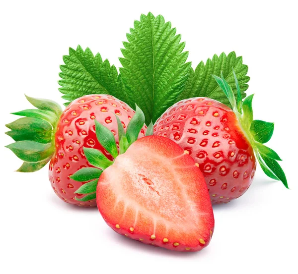 Beyaz yapraklı çilekler