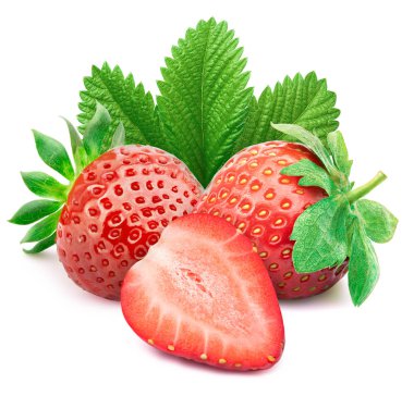 Beyaz yapraklı çilekler