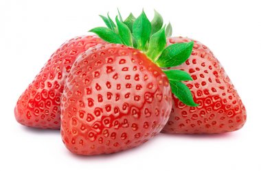 Beyaz yapraklı çilekler