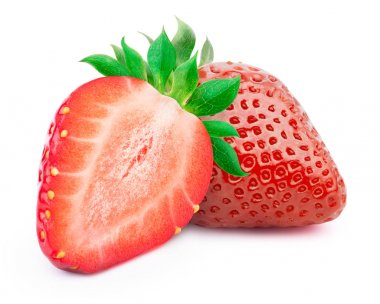 Beyaz yapraklı çilekler