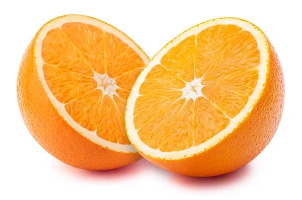 Metades de laranja isolada — Fotografia de Stock