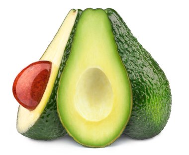 Üç avokado izole