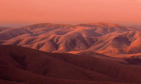 Mars looking sunset in Fuerteventura mountains — Stock Photo, Image