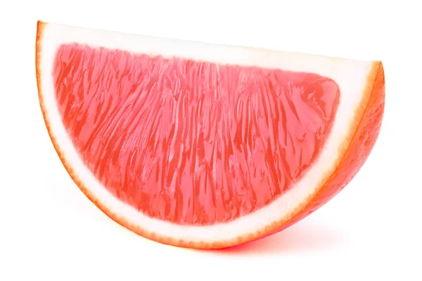 Grapefruit gyümölcs szelet elszigetelt fehér — Stock Fotó