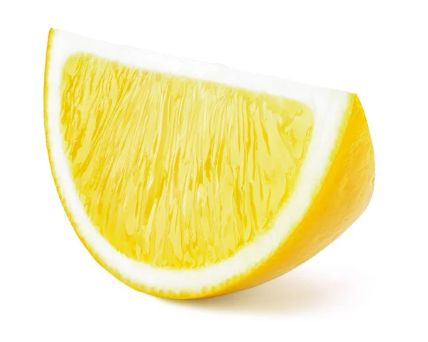 Citron frukt skiva isolerad på vit — Stockfoto