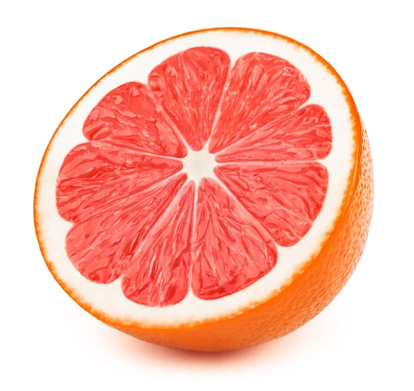 Yarım greyfurt dilim beyaz izole meyve